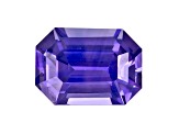 Purple Sapphire Loose Gemstone Unheated 6.66x4.83mm Emerald Cut 1.02ct