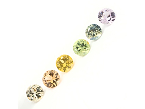 Multi-Color Sapphire 4mm Round Color Suite 2.19ctw