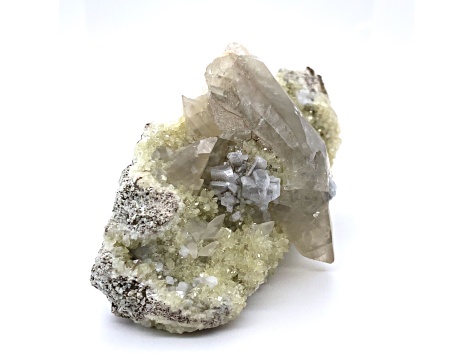 Finnish Calcite, Apophyllite and Harmotome 10.5x6.1cm Specimen