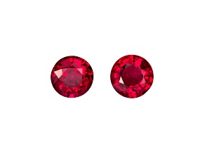 Ruby 5.2mm Round Matched Pair 1.40ctw