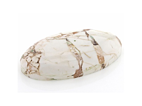 White Horse Agate 39.3x22.3mm Oval Cabochon 61.02ct