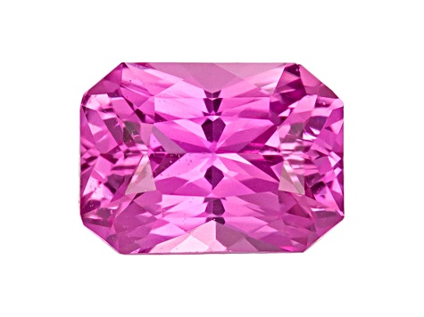 Pink Sapphire Loose Gemstone 6.8x4.9mm Radiant Cut 1.15ct