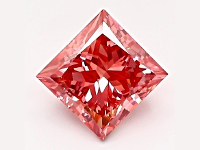 1.31ct Vivid Pink Princess Cut Lab-Grown Diamond VVS2 Clarity IGI Certified
