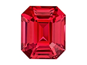 Red Spinel 6.6x5.5mm Emerald Cut 1.23ct