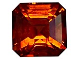 Orange Sapphire Loose Gemstone 9.5x9.5mm Emerald Cut 6.07ct