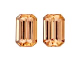 Imperial Topaz 5.9x3.9mm Emerald Cut Matched Pair 1.36ctw
