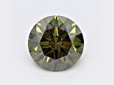 1.01ct Dark Green Round Lab-Grown Diamond VS2 Clarity IGI Certified