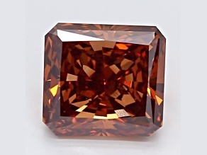 2.55ct Deep Brown Radiant Cut Lab-Grown Diamond VS2 Clarity IGI Certified