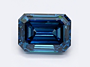 1.60ct Dark Blue Emerald Cut Lab-Grown Diamond SI2 Clarity IGI Certified