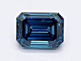 1.60ct Dark Blue Emerald Cut Lab-Grown Diamond SI2 Clarity IGI Certified