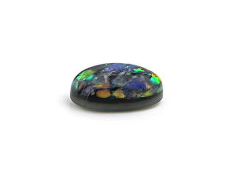 Australian Black Opal 8.0x4.5mm Oval Cabochon 0.77ct