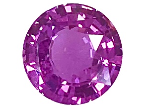 Purple Sapphire Loose Gemstone Unheated 7.5mm Round 2.06ct