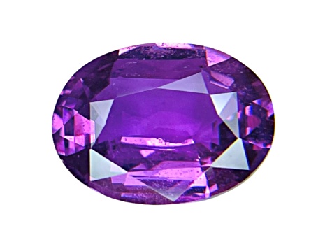 Purple Sapphire Loose Gemstone Unheated 11.1x8.25mm Oval 3.5ct