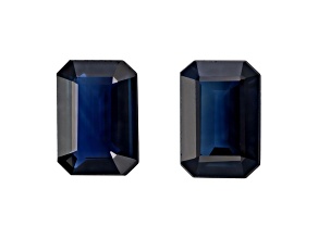 Sapphire 7x5mm Emerald Cut Matched Pair 2.32ctw