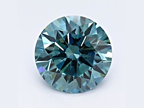 1.00ct Dark Blue Round Lab-Grown Diamond VS2 Clarity IGI Certified