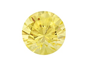 Yellow Sapphire 6mm Round Diamond Cut 1.03ct