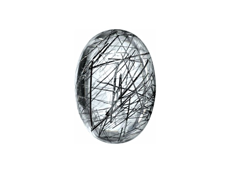 Tourmalinated Quartz 10x8mm Oval Cabochon 2.85ct