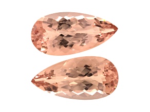 Morganite 18x9mm Pear Shape Matched Pair 10.19ctw