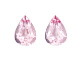 Morganite 13.1x9.4mm Pear Shape Matched Pair 6.58ctw