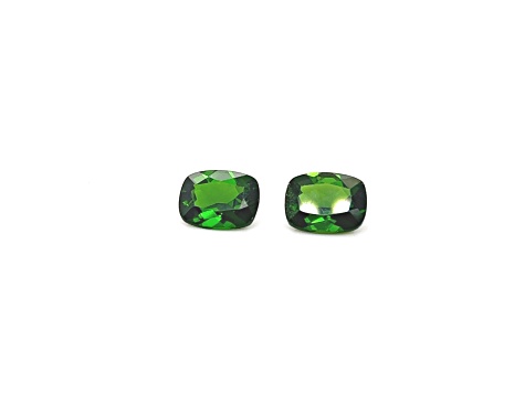 Chrome Diopside 9x7mm Cushion Matched Pair 4.00ctw