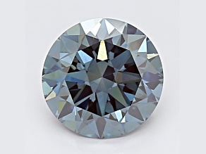 1.49ct Dark Blue Round Lab-Grown Diamond VS1 Clarity IGI Certified