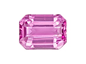 Pink Sapphire Loose Gemstone Unheated 7.27x5.45mm Emerald Cut 1.51ct