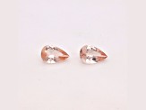Morganite 12x8mm Pear Shape Matched Pair 4.62ctw