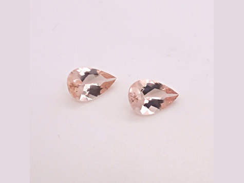 Morganite 12x8mm Pear Shape Matched Pair 4.62ctw
