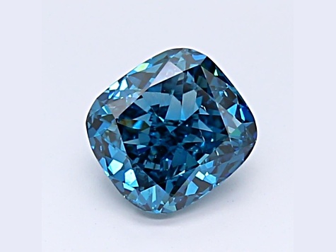 1.11ct Deep Blue Cushion Lab-Grown Diamond SI2 Clarity IGI Certified