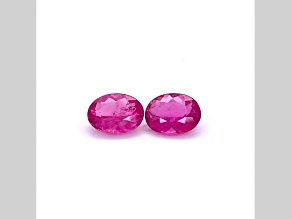 Pink Rubellite 9x7mm Oval Matched Pair 3.45ctw