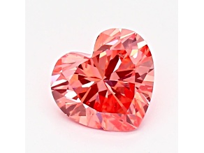0.77ct Vivid Pink Heart Shape Lab-Grown Diamond SI1 Clarity IGI Certified