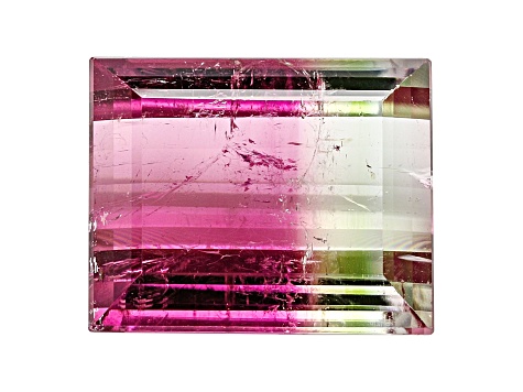 Bi-Color Tourmaline 10.3x8.3mm Emerald Cut 4.33ct