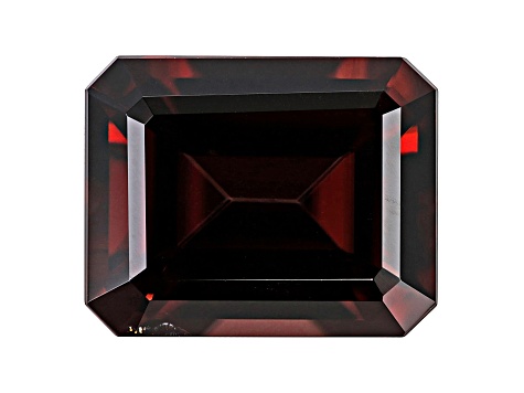 Red Zircon 12x10mm Emerald Cut 8.00ct