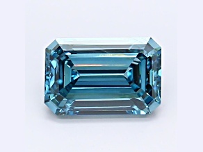 1.52ct Deep Blue Emerald Cut Lab-Grown Diamond VS1 Clarity IGI Certified