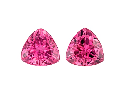 Pink Tourmaline 7mm Trillion Matched Pair 2.40ctw