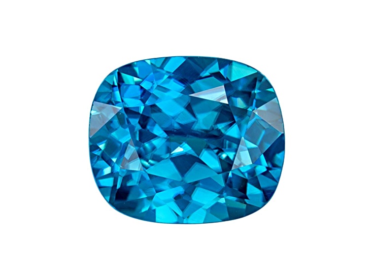 Blue Zircon 10.8x9.2mm Cushion 5.97ct - 12G68A | JTV