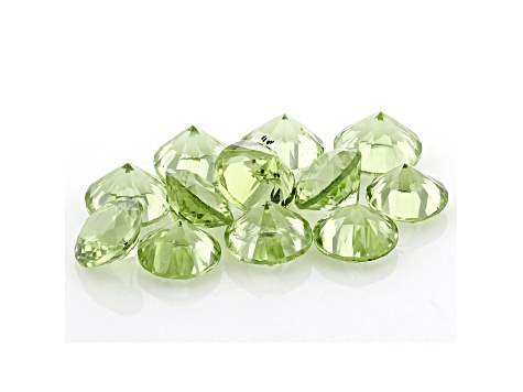 Arizona Peridot 3mm Round Set of 12 1.5ctw