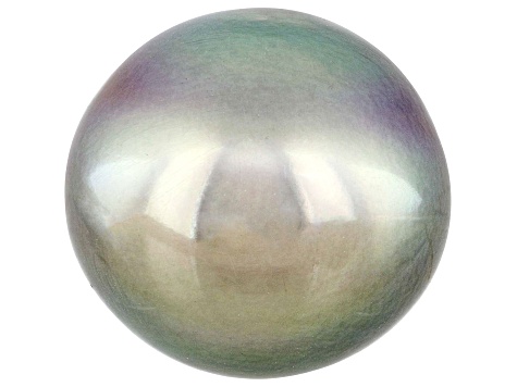 Cultured Tahitian Pearl 15.8mm Near Round Silver rwith Light Green Overtone