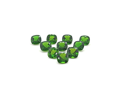 Chrome Diopside 5mm Cushion Set of 5 5.80ctw