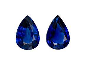 Sapphire 7x5mm Pear Shape Matched Pair 1.74ctw