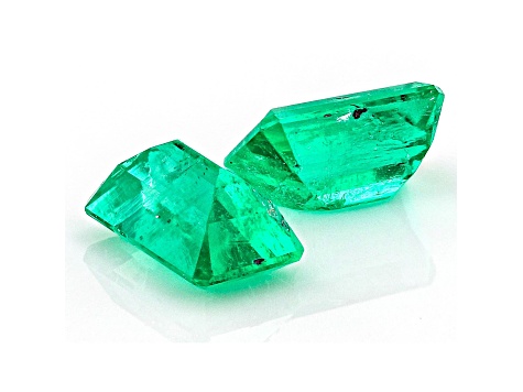 Colombian Emerald 5x3mm Emerald Cut Matched Pair 0.59ctw