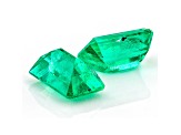 Colombian Emerald 5x3mm Emerald Cut Matched Pair 0.59ctw