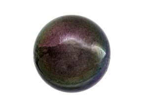 Cultured Tahitian Pearl 17.17mm Near Round Aubergine With Green Overtone