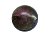 Cultured Tahitian Pearl 17.17mm Near Round Aubergine With Green Overtone