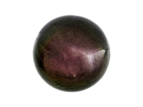 Cultured Tahitian Pearl 17.17mm Near Round Aubergine With Green Overtone