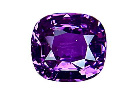 Purple Sapphire Loose Gemstone Unheated 8.68x7.9mm Cushion 3.53ct
