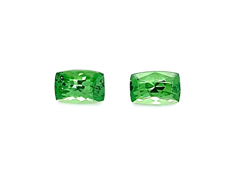 Tsavorite 6.08x4.07mm Cushion Matched Pair 1.52ctw