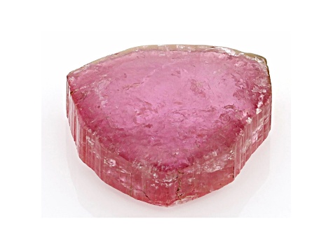 Pink Tourmaline 17.7x16.3mm Free-Form Polished Slice 13.45ct