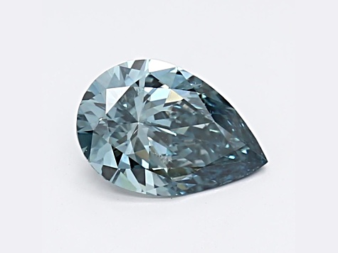 1.10ct Deep Blue Pear Shape Lab-Grown Diamond SI1 Clarity IGI Certified