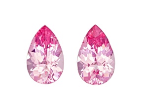 Pink Spinel 8.2x5.2mm Pear Shape Matched Pair 1.85ctw